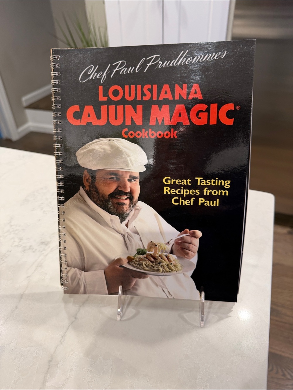Louisiana Cajun Magic Cookbook by Chef Paul Prudhomme - Black & Red Cover